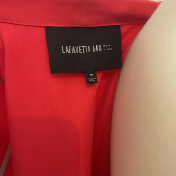 Lafayette 148 open oversized blazer salmon - Picture 5 of 11